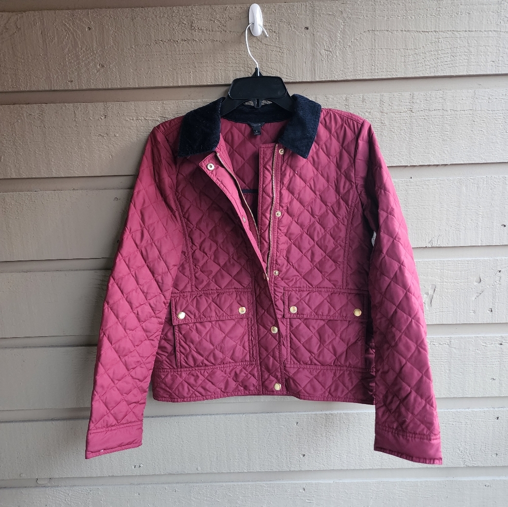🌻J.Crew Quiled Tack jacket size S